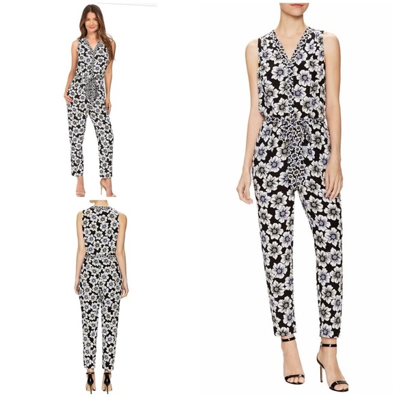Kate Spade NY Hollyhock Floral Belted Silk Printed Jumpsuit XL​